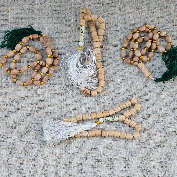 EID Pray Tasbbeh Religious Beads Real Handcrafted Prayer Beads Ramadan Rosary X4 - Picture 4 of 9